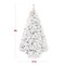 Best Choice Products Pre-Lit White Christmas Pine Tree w/ Flocked Branches, Warm-White Lights